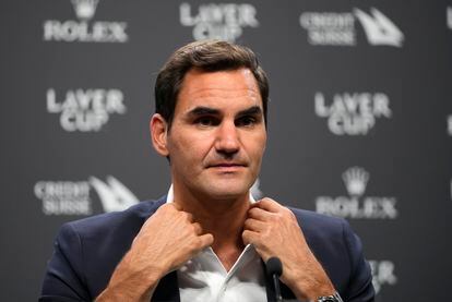 Roger Federer, during the press conference this Wednesday in London.