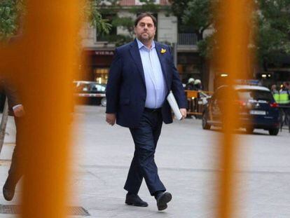 Arribada d'Oriol Junqueras a l'Audiència Nacional.