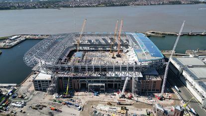 El nuevo estadio que esta construyendo el Everton en Liverpool.