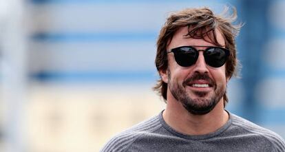 Fernando Alonso, en elk circuito de Baku.