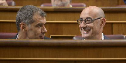 Toni Cantó y Félix Álvarez, en el Congreso de los Diputados.