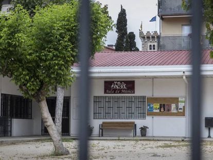 L'escola de música de Vilassar de Mar, tancada pel coronavirus.