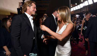 Brad Pitt y Jennifer Aniston, en los premios SAG, el 19 de enero.