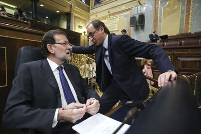 Alonso amb Rajoy al Congrés el 19 de novembre.