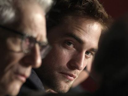 David Cronenberg y Robert Pattinson, ayer en Cannes. 