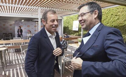Sandro Rosell i Josep Maria Bartomeu, en una imatge d'arxiu.