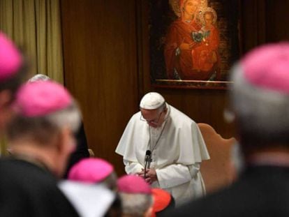 El Papa Francisco durante la cumbre contra la pederastia.