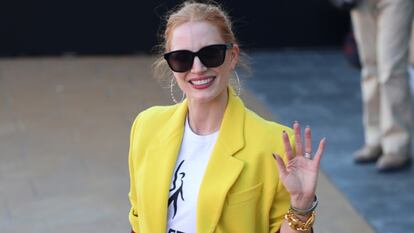 Jessica Chastain a su llegada a San Sebastián.