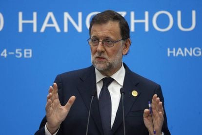 El presidente del Gobierno español en funciones, Mariano Rajoy, en la cumbre del G20 en China.