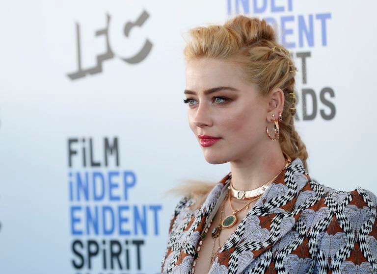 La actriz Amber Heard en los Spirit Awards celebrados el 8 de febrero en Santa Mónica, California.