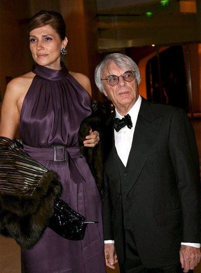 Bernie Eccleston y su esposa Slavica, en diciembre de 2006.