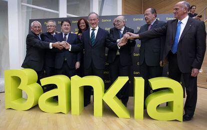 Foto de familia de los consejeros de Bankia.