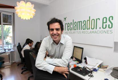 Pablo Rabanal, consejero delegado y fundador de Reclamador.es, en la oficina de la compa&ntilde;&iacute;a en Madrid.