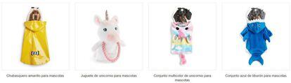 Algunas de las prendas para mascota de Primark