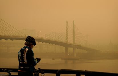 Una nube de contaminación por los incendios sobre Portland, Oregón, el pasado 12 de septiembre.