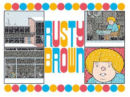 Doble página de 'Rusty Brown', de Chris Ware, editado por Reservoir Books.