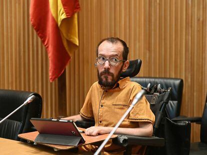 El responsable de Acción Política de Unidas Podemos, Pablo Echenique.