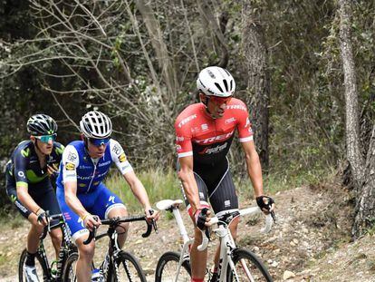 Contador, De la Cruz y Marc Soler en la Par&iacute;s-Niza, el 12 de marzo.