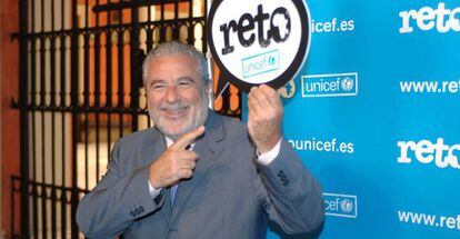 El nuevo responsable de RTVA, Joaquín Durán, durante la presentación de un acto de Unicef.