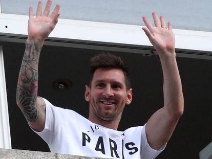 El futbolista Lionel Messi, en París
