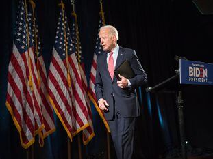 El precandidato demócrata Joe Biden en una comparecencia en Wilmington, Delaware.