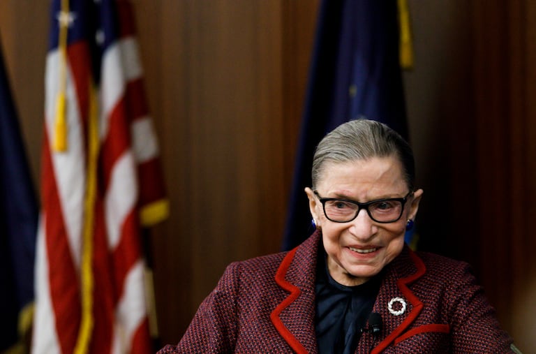 Juez Ruth Bader Ginsburg en febrero de 2018.