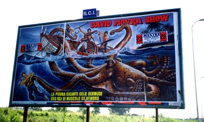Cartel anunciador del circo del Kraken.