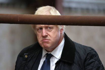 El primer ministro del Reino Unido, Boris Johnson, este viernes en Aberdeen.