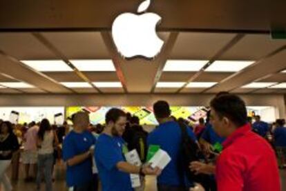 Interior de una tienda de Apple en Rio de Janeiro (Brasil)