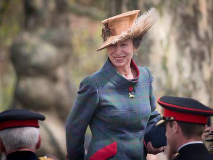 Ana de Inglaterra, en la celebración del 93º cumpleaños de Isabel II en Londres.