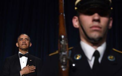 Obama, en la cena de gala con la prensa, el s&aacute;bado en Washington