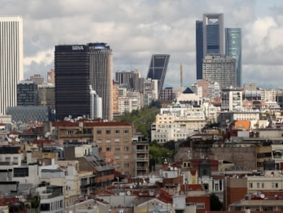 Vista de Azca, centro de negocios de Madrid.