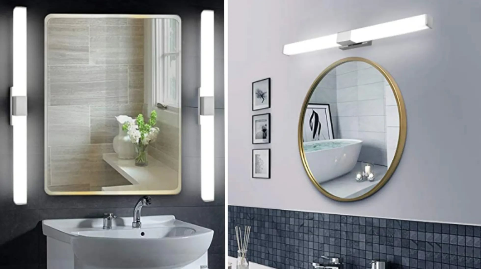 luminaria para el baño led lámpara para el baño lámpara para espejo luminaria para espejo lámpara de superficie 450 mm espejo 