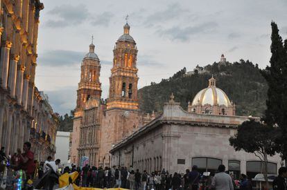 Casco histórico de Zacatecas, con la catedral al fondo.