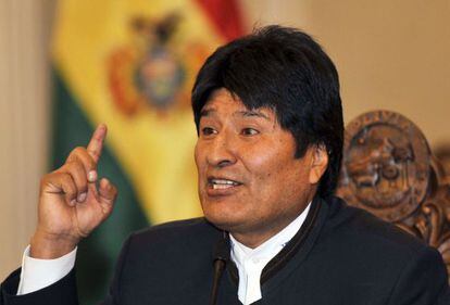 Evo Morales, durante una conferencia de prensa el pasado d&iacute;a 2.