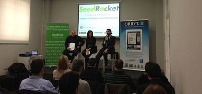 Emprendedores presentan su proyecto ante inversores durante una edición anterior del Campus de SeedRocket.