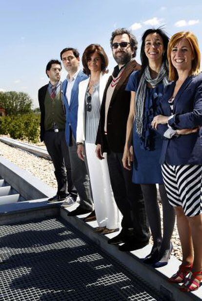 Mariana Díez, Isabel Mateos, Carlos Lahoz, Belén Azcona Javier Alonso y Manuel Leira, promotores de este proyecto.