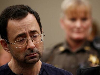 Larry Nassar, este miércoles en el juzgado en Michigan (EE UU).