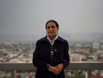 La secretaria de Salud de Ciudad de México, Oliva López, tras una entrevista con EL PAÍS, el 6 de enero de 2021.