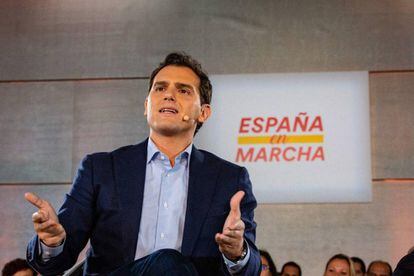 El presidente de Ciudadanos, Albert Rivera, en un acto electoral en Málaga el pasado viernes.