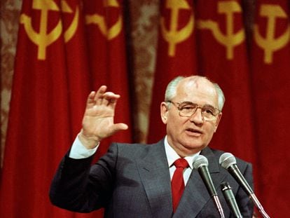 Mijaíl Gorbachov en San Francisco, en junio de 1990.