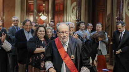 Del Castillo, en 2015 cuando recibió en Barcelona la Gran Cruz al Mérito al Servicio de la Abogacía. 