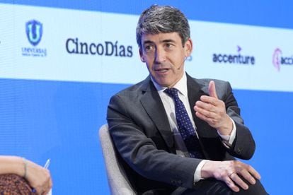 Domingo Mirón, presidente de Accenture, durante el acto.