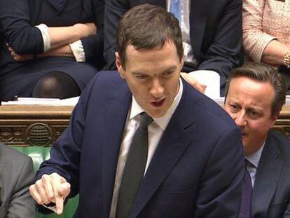 Osborne, ministro de Econom&iacute;a, hoy en el Parlamento.