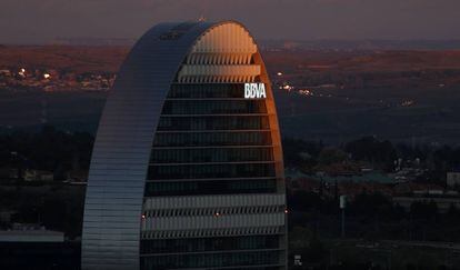 Edificio del BBVA, en Madrid.