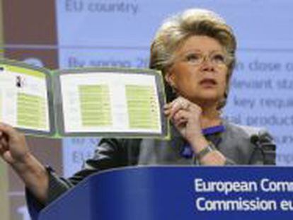 La vicepresidenta de la Comisi&oacute;n Europea y responsable de Justicia, Viviane Reding. 