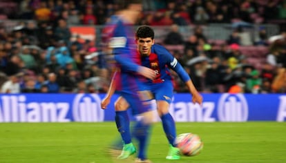 Carles Ale&ntilde;&aacute;, durante el partido del mi&eacute;rcoles ante el Sevilla.