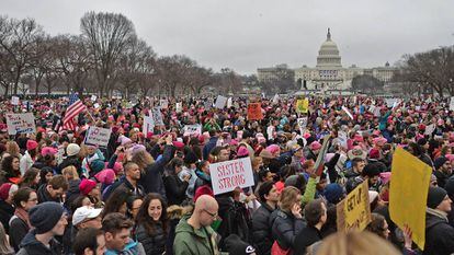 Marcha por las Mujeres en Washington para exigir respeto al presidente Donald Trump. 