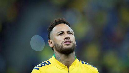 Neymar, en el partido amistoso entre Brasil y Catar, el miércoles en Brasilia (Brasil).