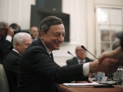 El presidente del BCE, Mario Draghi, el pasado 7 de abril en Lisboa.